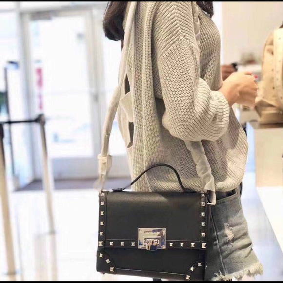 Authentic Michael Kors Tina studded satchel - Picture 8 of 8